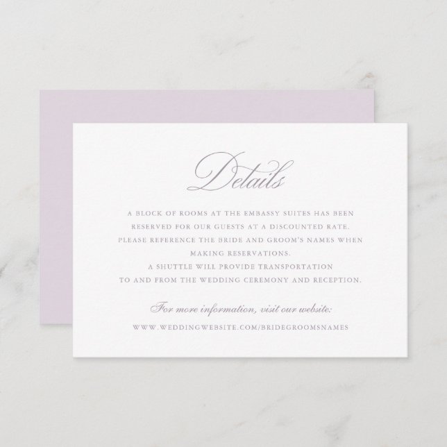 Information om Modern Elegant Calligraphy Script B Inbjudningar (Fram/baksida)