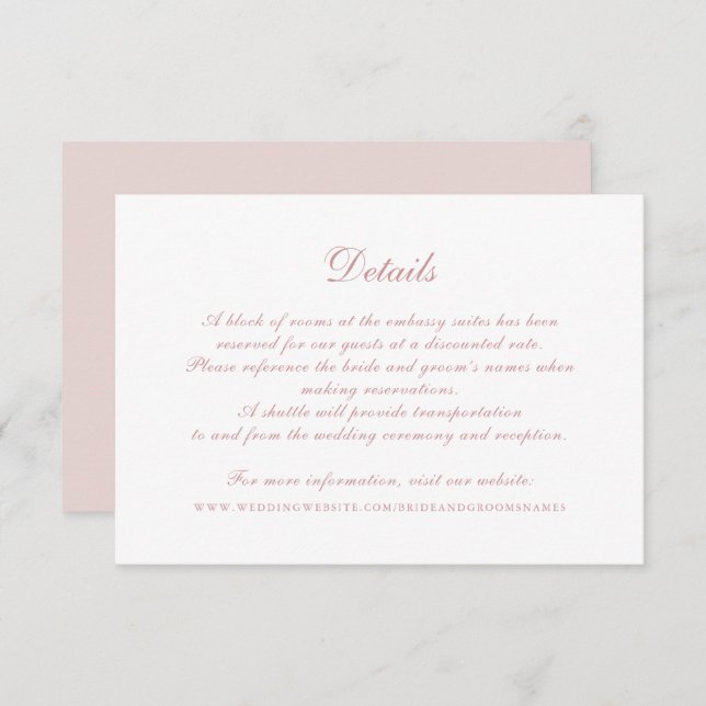 Information om Modern Elegant Calligraphy Script B Inbjudningar (Fram/baksida)