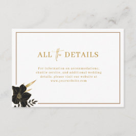 Information om modern, Elegant White och Guld Bröl Tilläggskort