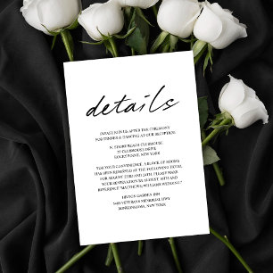 Information om modern fågel i Feather Bröllop Tilläggskort