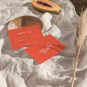 Information om Modern färgad Retro Funky Bröllop OSA Kort