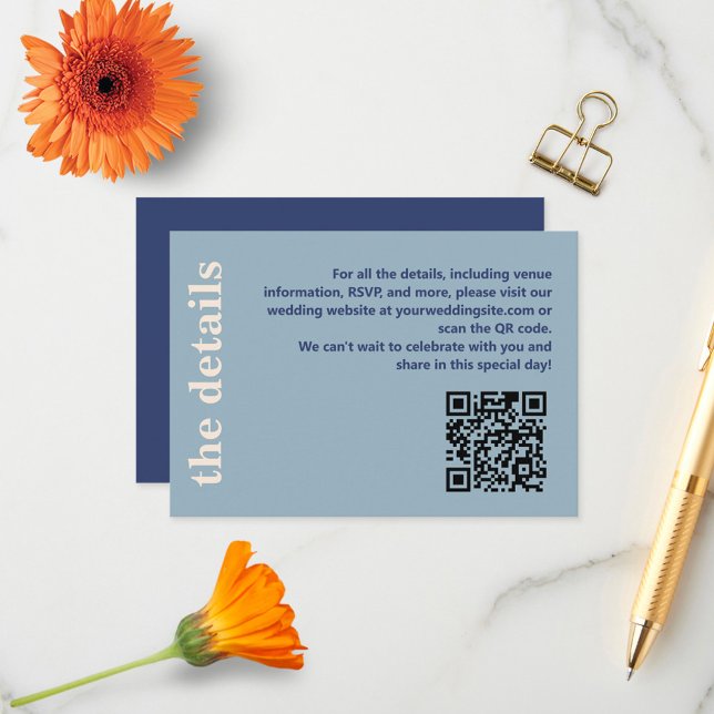 Information om Modern fet Typografi Bröllop Tilläggskort (Skapare uppladdad)