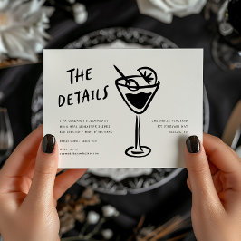 Information om Modern Funky Retro QR-kod Bröllop Tilläggskort