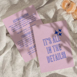 Information om modern handskriven färgad Retro Brö Tilläggskort