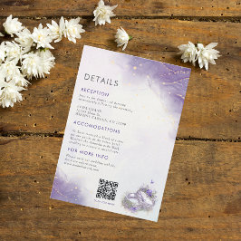 Information om Modern Lilac-bröllop Tilläggskort