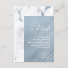 Information om Modern Marble Glitter Dusty Blue ID Tilläggskort