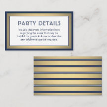 Information om modern marin blå, vit och Guld Faux