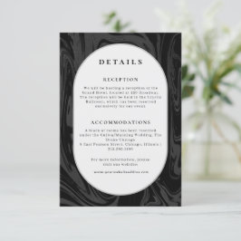 Information om modern marmor bröllop tilläggskort