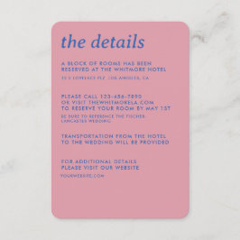 Information om modern, minimalistisk enkel Sleek B Tilläggskort