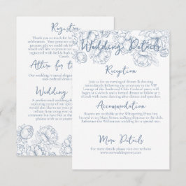 Information om Modern Periwinkle Blue Boho Blommig Tilläggskort