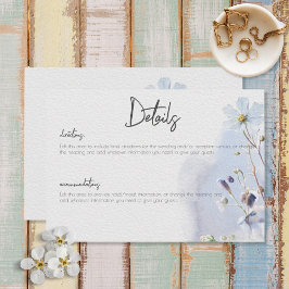 Information om modern Periwinkle Blue Wildblomme Tilläggskort