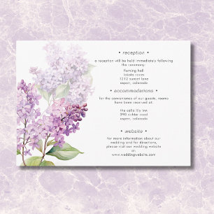 Information om Modern Romantisk Lila Sage Lilacs B Tilläggskort