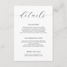 Information om modern romsk kalligrafi Bröllop Tilläggskort