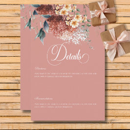 Information om modern romsk Rosa Garden Blommigt B Tilläggskort