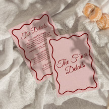 Information om Modern Rosa Funky Retro Chic Bröllo