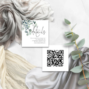 Information om Modern Sage Eucalyptus QR Code Bröl Tilläggskort