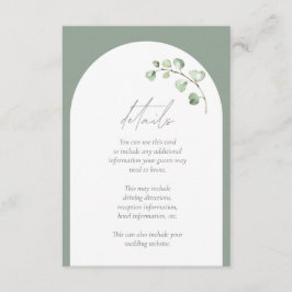 Information om Modern Sage Grönt Arch Botanical Br Tilläggskort
