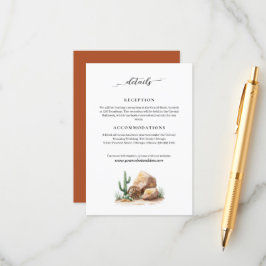 Information om Modern Vilda western Desert Bröllop Tilläggskort