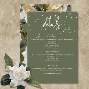 Information om Modern White Gardenias on Sage Gnis Tilläggskort