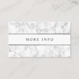 Information om Modern White Marble Bröllop Tilläggskort