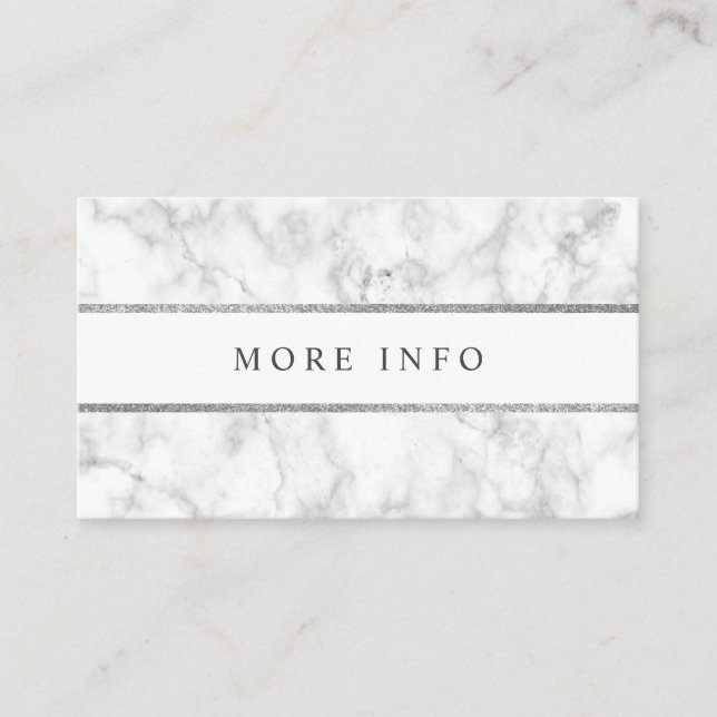 Information om Modern White Marble Bröllop Tilläggskort (Framsida)
