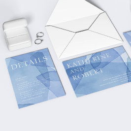 Information om moderna vattenfärgsformer i Bröllop Tilläggskort