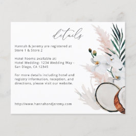 Information om MODET Coconut Coral & White Blommig Flygblad