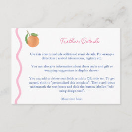 Information om Möhippan Boho Citrus Squiggle Tilläggskort