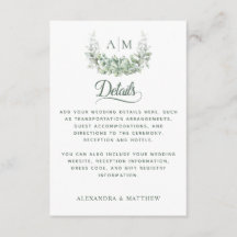 Information om Monogram Greenery Elegant bröllop