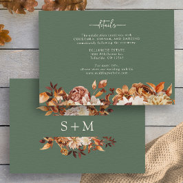 Information om Monogrammed Sage Grönt Löv Tilläggskort