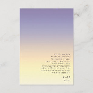 Information om Mood Gradient Bröllop Indigo Sunset Tilläggskort
