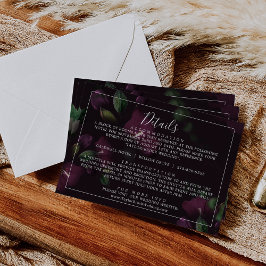 Information om moody Lila Blooms Black Mönster Brö Tilläggskort