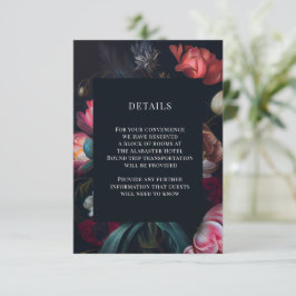 Information om moody Painterly Peony Blommigt Bröl Tilläggskort