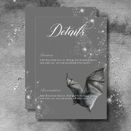 Information om mörk Halloween Glam Fladdermus & Di Tilläggskort