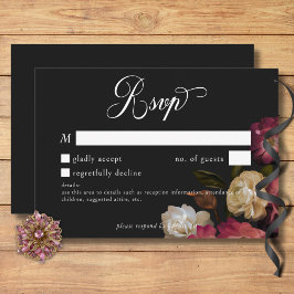 Information om mörk Moody Burgundy & Cream Peonies OSA Kort