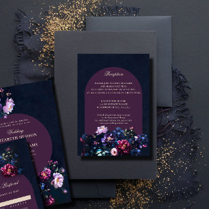 Information om mörk Romantic Moody Blommigt Mauve  Tilläggskort
