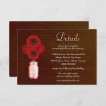 Information om mörk Rustic Red Blommigt Mason Burk