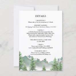 Information om Mountain Forest Bröllop Inbjudningar