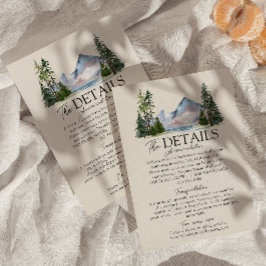 Information om Mountain Watercolor Woodland Gräs B Tilläggskort