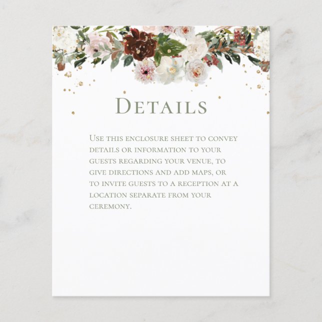 Information om mousserande Blommigt Chuppah Bröllo (Framsida)