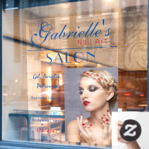 Information om Nail Salon Business Window Cling LG