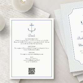 Information om Nautical Anchor Bröllop Tilläggskort