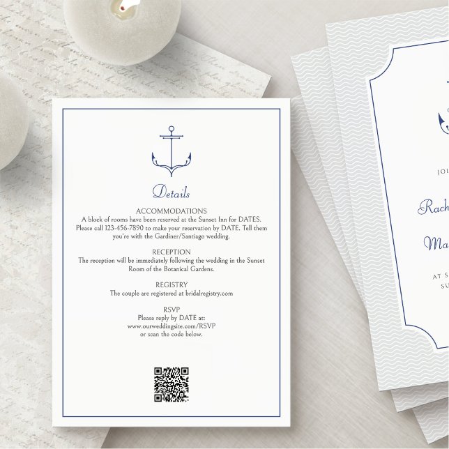 Information om Nautical Anchor Bröllop Tilläggskort (Skapare uppladdad)