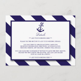 Information om Nautical Rand & Navy Blue Anchor Br Tilläggskort