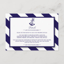 Information om Nautical Rand & Navy Blue Anchor Br Tilläggskort