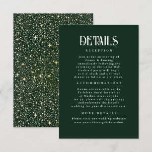 Information om Night Stars Emerald Grönt Bröllop Tilläggskort