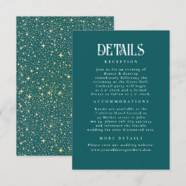 Information om Night Stars Teal Bröllop Tilläggskort