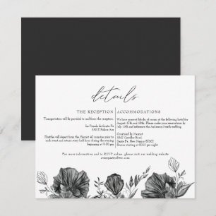 Information om NOVA Elegant Gothic Black Blommigt  Inbjudningar