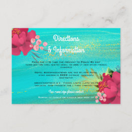 Information om Ocean Breeze Tropical Guld Blommigt Tilläggskort