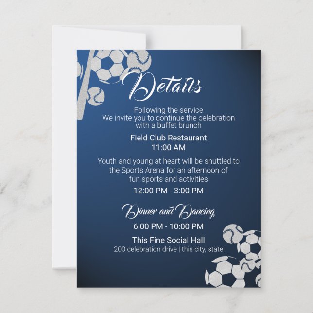 Information om och information om idrotten Pub Mit Inbjudningar (Framsida)